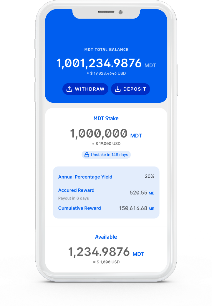 Demonstration on joining RewardMe's staking program